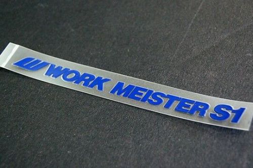 4 work meister s1 outer rim lip decal sticker blue racing wheels rims nuts vinyl