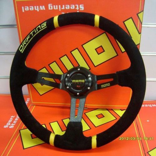Rally steering wheel - suede leather - momo