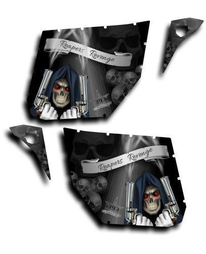 Pro armor door graphic decal canam maverick commander reaper revenge black