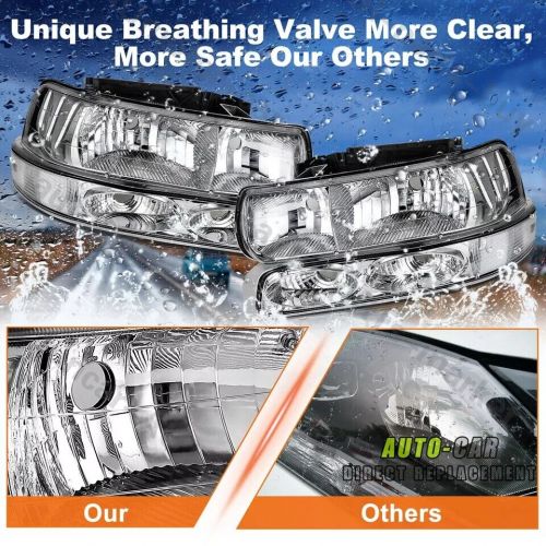 For 1999-2002 Chevy Silverado 1500 2500 3500 Headlight Bumper Light Assembly GA, US $49.00, image 15