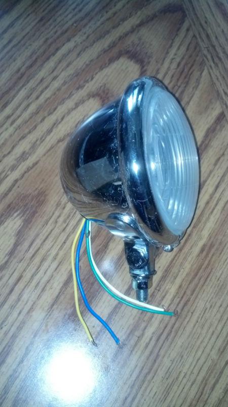 Chrome headlight  stud mount 5 inch diameter .  high/low beam  for bobber bikes