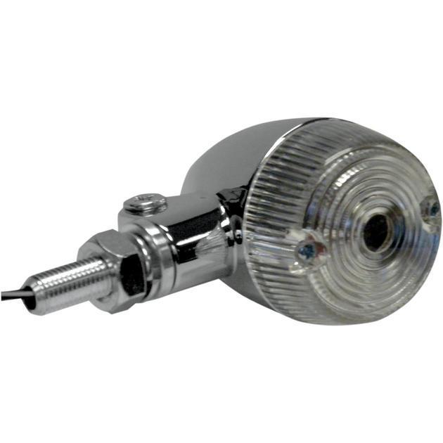 K&s round marker light set single filament 47mm chrome clear