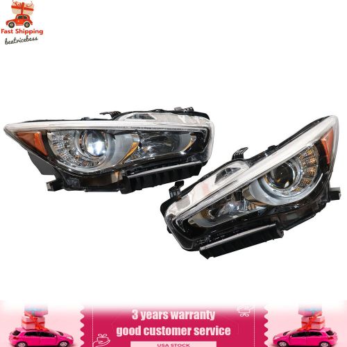 LED Headlight For 2014-2017 Infiniti Q50 w/ AFS Projector Headlamp Left+Right, US $475.74, image 17