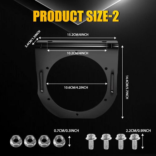 2X 4" Amber Round LED Trailer Tail Light Turn Signal Light w/Mounting Bracket P, US $31.99, image 9