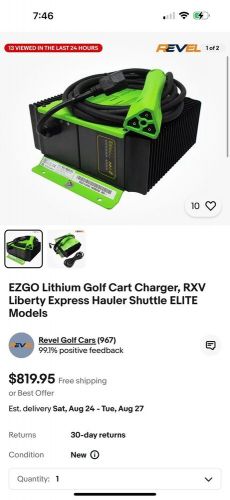 EZGO Lithium Golf Cart Charger, RXV Liberty Express Hauler Shuttle ELITE Models, US $399.00, image 7