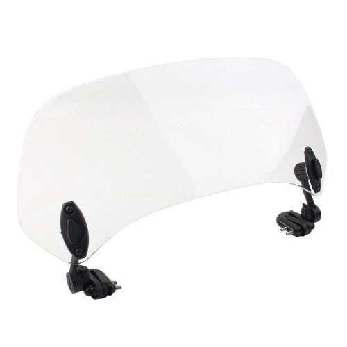 Smoke Clip On Motorcycle Windshield Windscreen Extension Spoiler Wind Deflector, US $, image 3