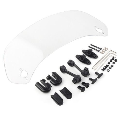 Smoke Clip On Motorcycle Windshield Windscreen Extension Spoiler Wind Deflector, US $, image 4