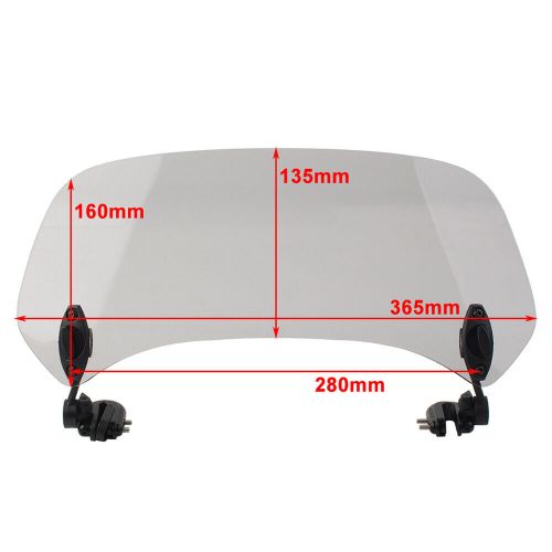 Smoke Clip On Motorcycle Windshield Windscreen Extension Spoiler Wind Deflector, US $, image 5