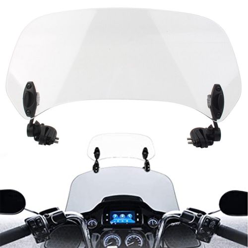 Smoke Clip On Motorcycle Windshield Windscreen Extension Spoiler Wind Deflector, US $, image 9