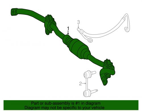 Genuine mercedes-benz suspension stabilizer bar 166-326-01-65