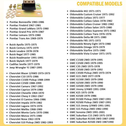 3.1158G Polyurethane Transmission Mount For GM CHEVY Jeep Buick Trucks (Short), US $34.99, image 3