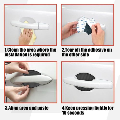 Car door handle paint scratch protector sticker, tpu universal l, black