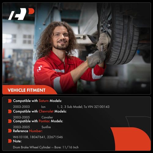 2x Drum Brake Wheel Cylinder Rear Left&Right for Chevy Cavalier 2003-2005 Saturn, US $27.99, image 5