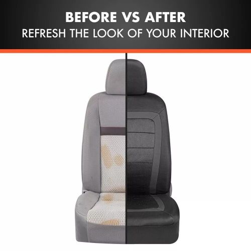 Motor Trend Sideless Gray Front Car Seat Covers for Car Truck Van SUV Universal, US $44.00, image 3