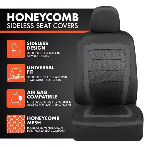 Motor Trend Sideless Gray Front Car Seat Covers for Car Truck Van SUV Universal, US $44.00, image 8