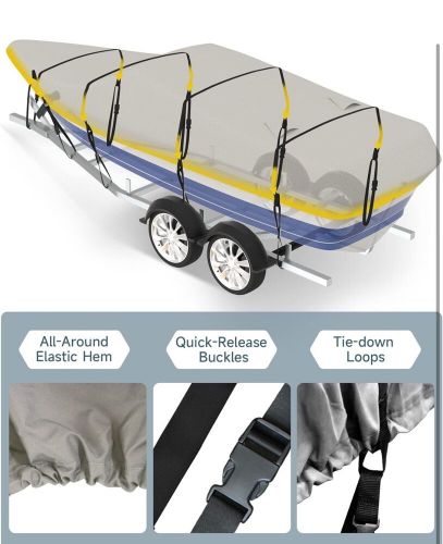 Umbrauto 600D Boat Cover with Motor Cover 23-24Ft Heavy Duty, US $50.00, image 3