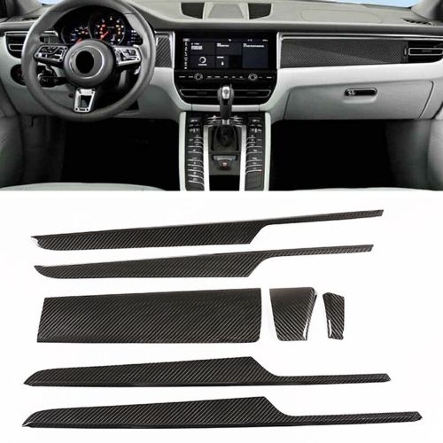 Car Carbon Fiber Interior Trim Kit BLK For 2019-20 Porsche Macan(s) LHD 7pcs Set, US $238.47, image 7
