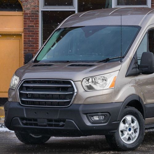 Pair of chrome/amber headlights lamps for 2015-2023 ford transit 150 250 350