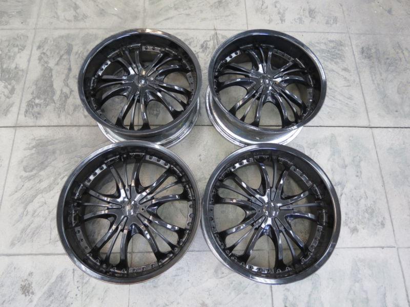 Purchase Set of 4 Black 20" aftermarket wheels/rims universal 5 lug