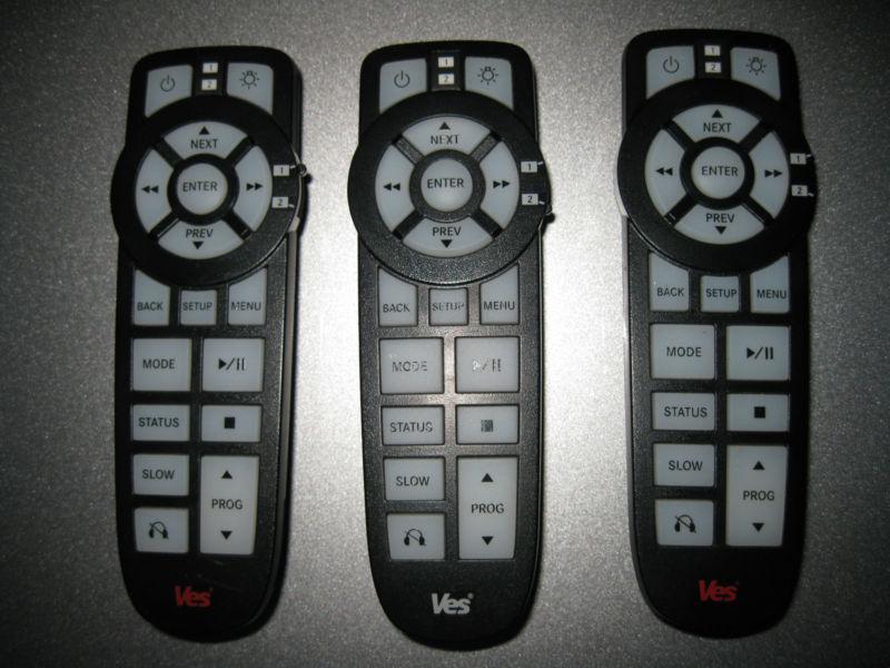 2008-13 chrysler dodge jeep vw routan oem ves 2 channel dvd remote lot of 3 used