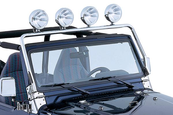 Rugged ridge 11138.01 - 97-06 jeep wrangler windshield frame light bar