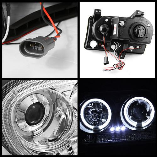 05-08 Chrysler 300 Halo Led Projector Headlights+Fog Lights+Bulbs Combo Pair Set, US $147.99, image 2