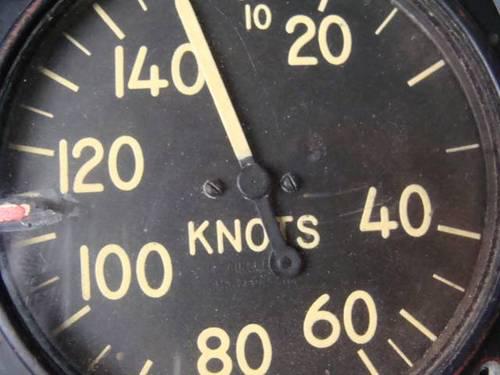 Vintage usaf air force indicator airspeed speed,knots meter aerosonic instrument
