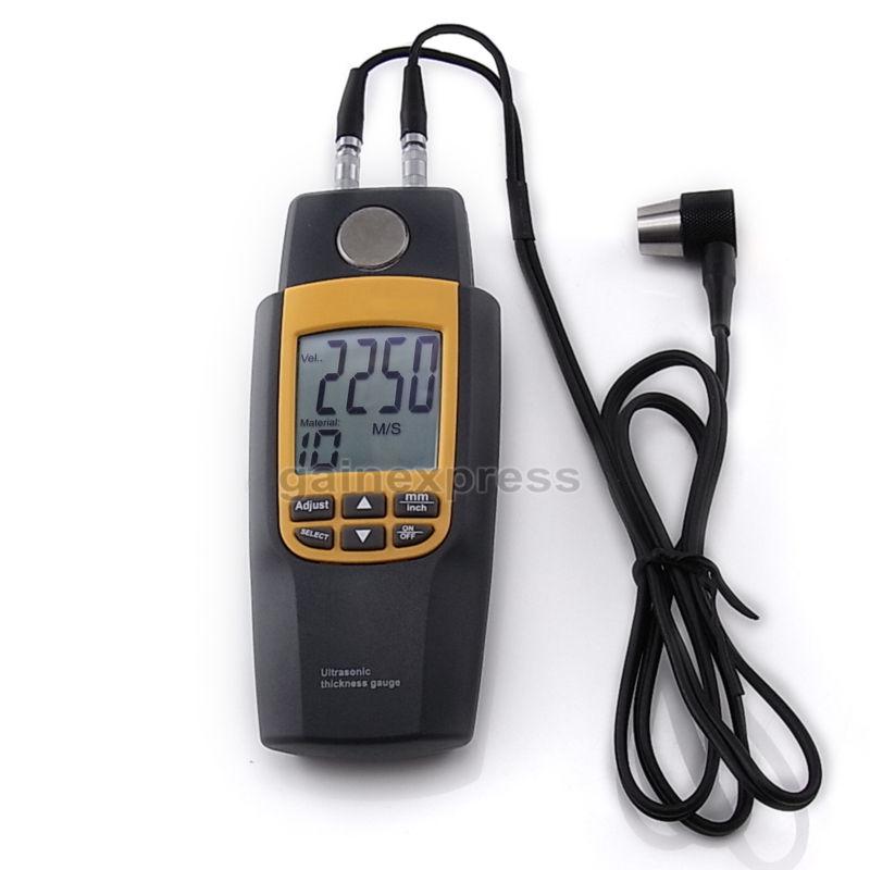 Ultrasonic thickness meter measure velocity 220mm metal glass 5 memory 9999m/s