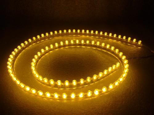 2x 12v 96cm led strip car auto motorcycle flexible grill light yellow
