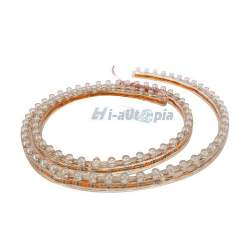 2x 12V 96CM LED Strip Car Auto Motorcycle Flexible Grill Light Yellow, US $10.99, image 4