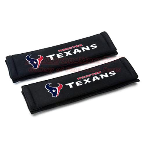 Nfl houston texans seat belt shoulder pads, pair, licensed + free gift