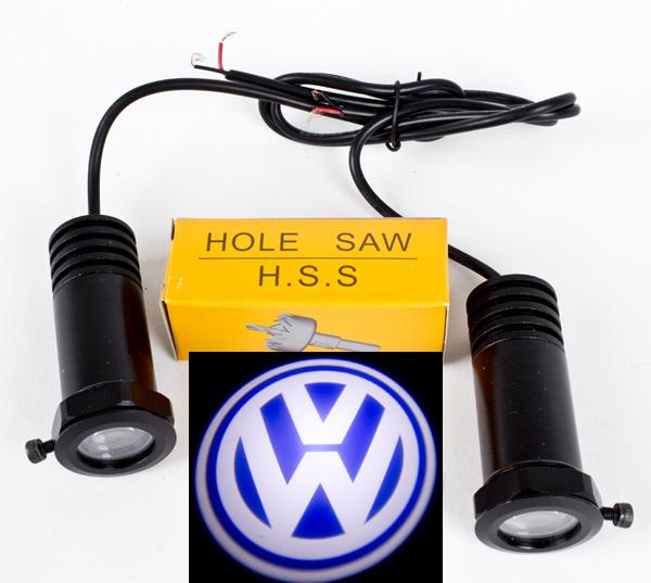 2x car door cree led projector courtesy puddle ghost shadow light volkswagen