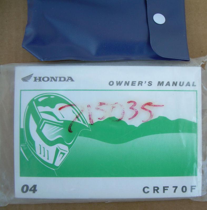 2004 honda crf10f crf 70 owners manual + tips book + spark plug wrench tool kit