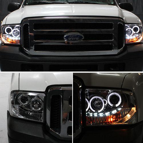 05-07 F2/3/450 HALO PROJECTOR HEADLIGHTS + RED CLEAR LED PERFORM TAIL LIGHTS, US $219.84, image 2