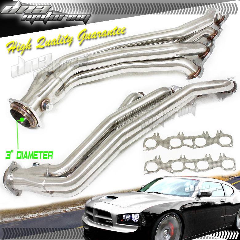 6.1l v8 stainless long tube header dodge magnum charger 300c srt8 srt-8 exhaust 