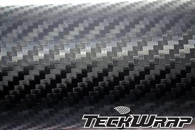 10' x 4 ' ft 3d black carbon fiber vinyl car decals  bubble free air release