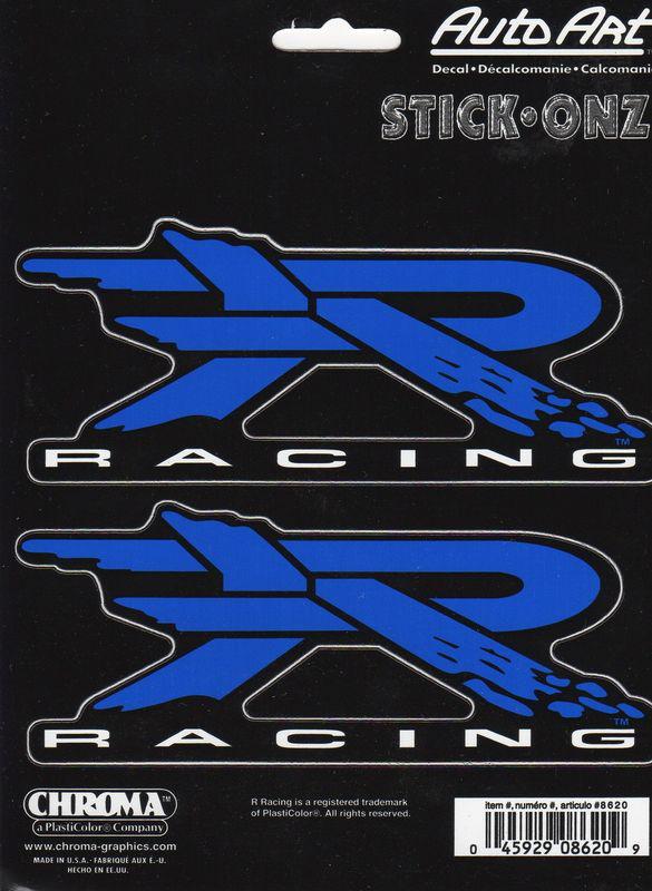 Blue racing  decal