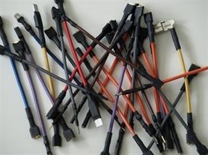 Jumper lead kit electrical test leads for automotive electrical connectors