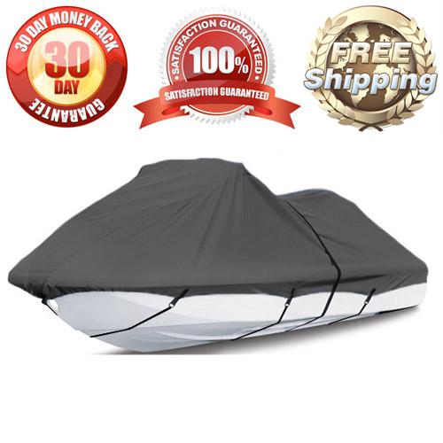 Trailerable personal watercraft cover 136"-145” gray storage covers elastic hem