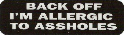 Motorcycle sticker for helmets or toolbox #38 back off