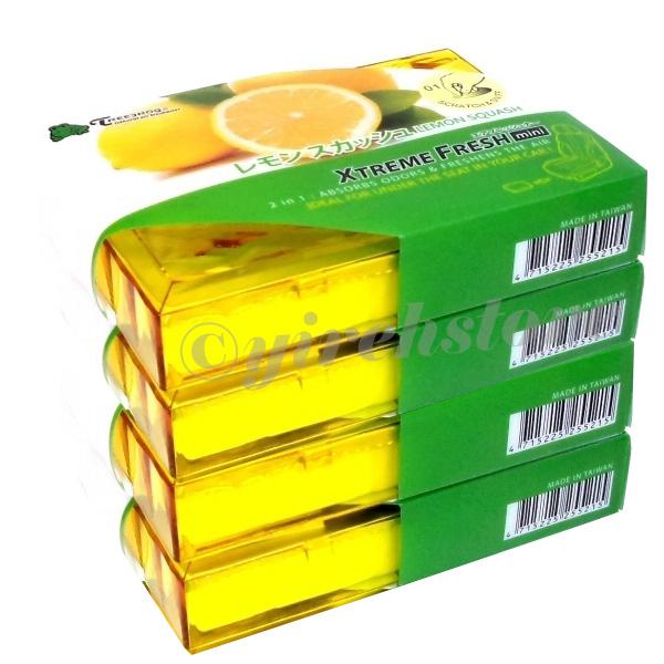 Purchase 4 PACKS TREEFROG XTREME FRESH MINI LEMON SQUASH CAR AIR