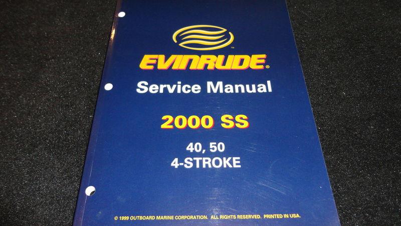 Used 1999/2000 ss evinrude service manual 40,50 hp 4 stroke #787061 boat repair