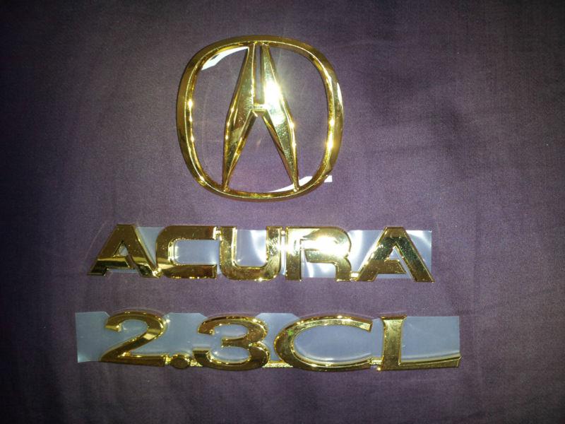 Emblem kit - gold - acura 2.3 cl - trunk lid