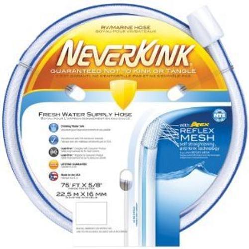 Never kink 75' rv marine hose fresh clean drink water camp boat trailer tra