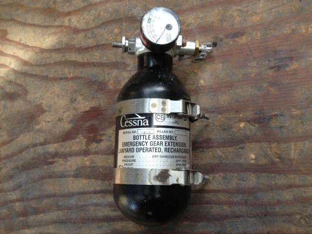 Emergency landing gear extension bottle cessna 402c 414a 421c