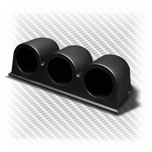 Triple 52mm abs gauge holder pod dash mount meter custom look