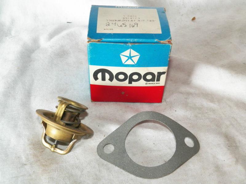 Nos mopar thermostat kit 180 degrees 1951 - 61 chrysler dodge plymoutn 03514173
