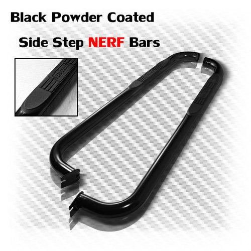 98-01 nissan frontier regular cab black 3" side step nerf bar rail running board