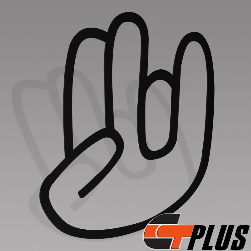 Car window shocker hand finger pattern decorative sticker audi honda jeep cool