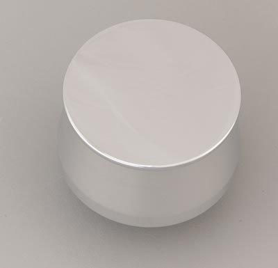 (2) billet spec valve cover breather push-in round billet aluminum polished plai